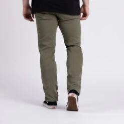 TD Carlos Ray Chino Slim -TACDIS Apparel Shop Carlos Ray Chino Tactical EDC Pants Army Green Back View Low Profile EDC