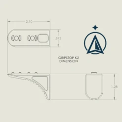 True North Concepts GripStop K2 - Aluminum -TACDIS Apparel Shop Untitled