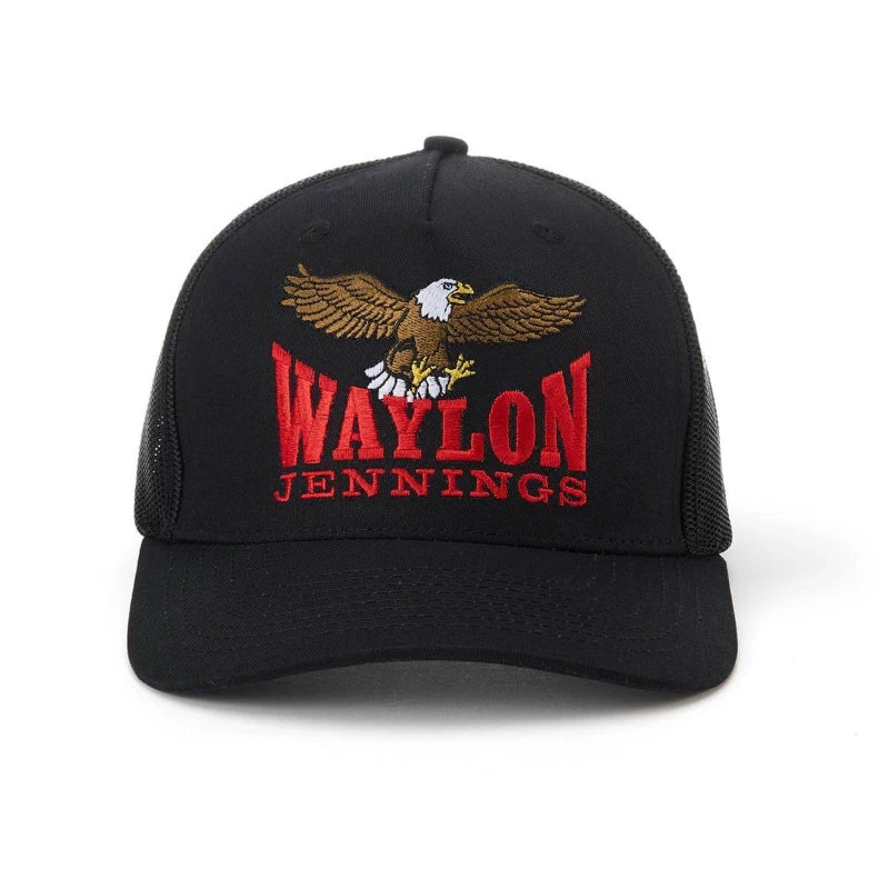 Seager X Waylon Jennings The Eagle Snapback- Black 4 Seager X Waylon Jennings The Eagle Snapback- Black - Image 2